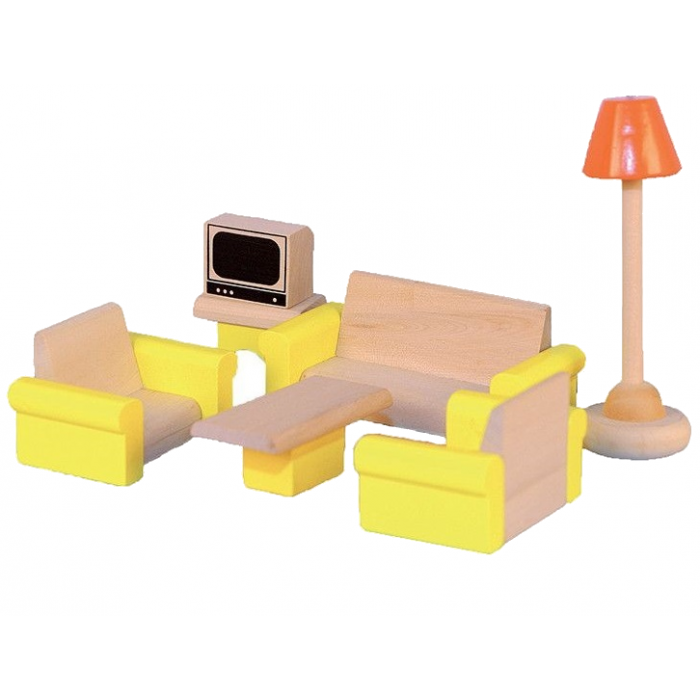 Set mobilier Sufragerie pentru casute de papusi Living Room WoodyLand